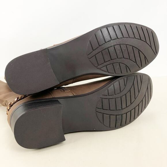 Nautica Womens Rebeka Riding Boots Size 10 Brown Knee High Faux Leather NWOB - Picture 10 of 11